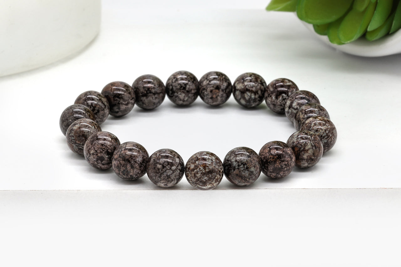 Brown Snowflake Obsidian 10mm