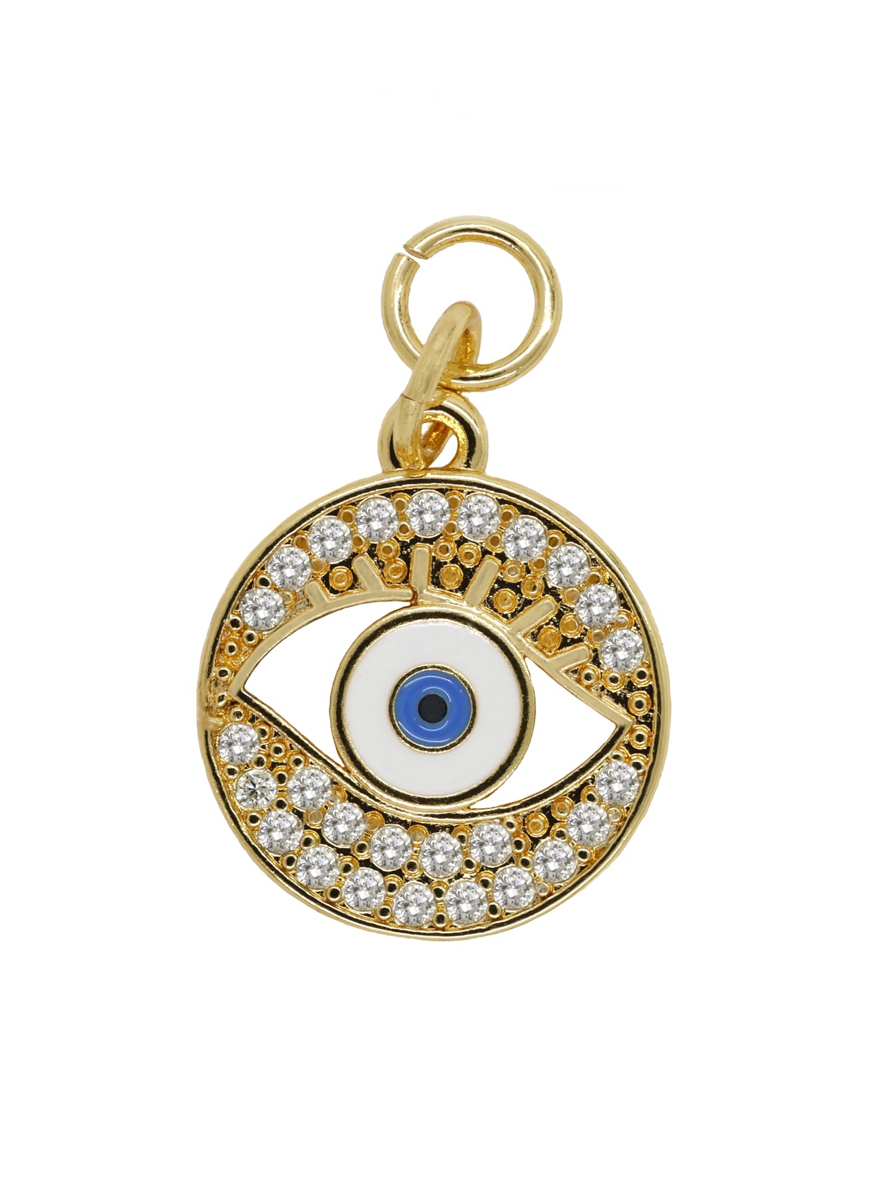 Gold Pave Protective Eye Charm