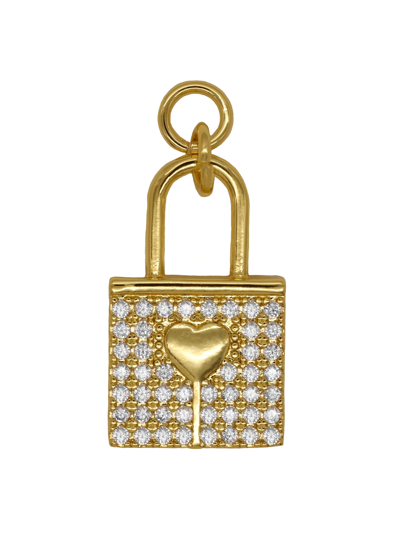 Gold Large Lock Charm