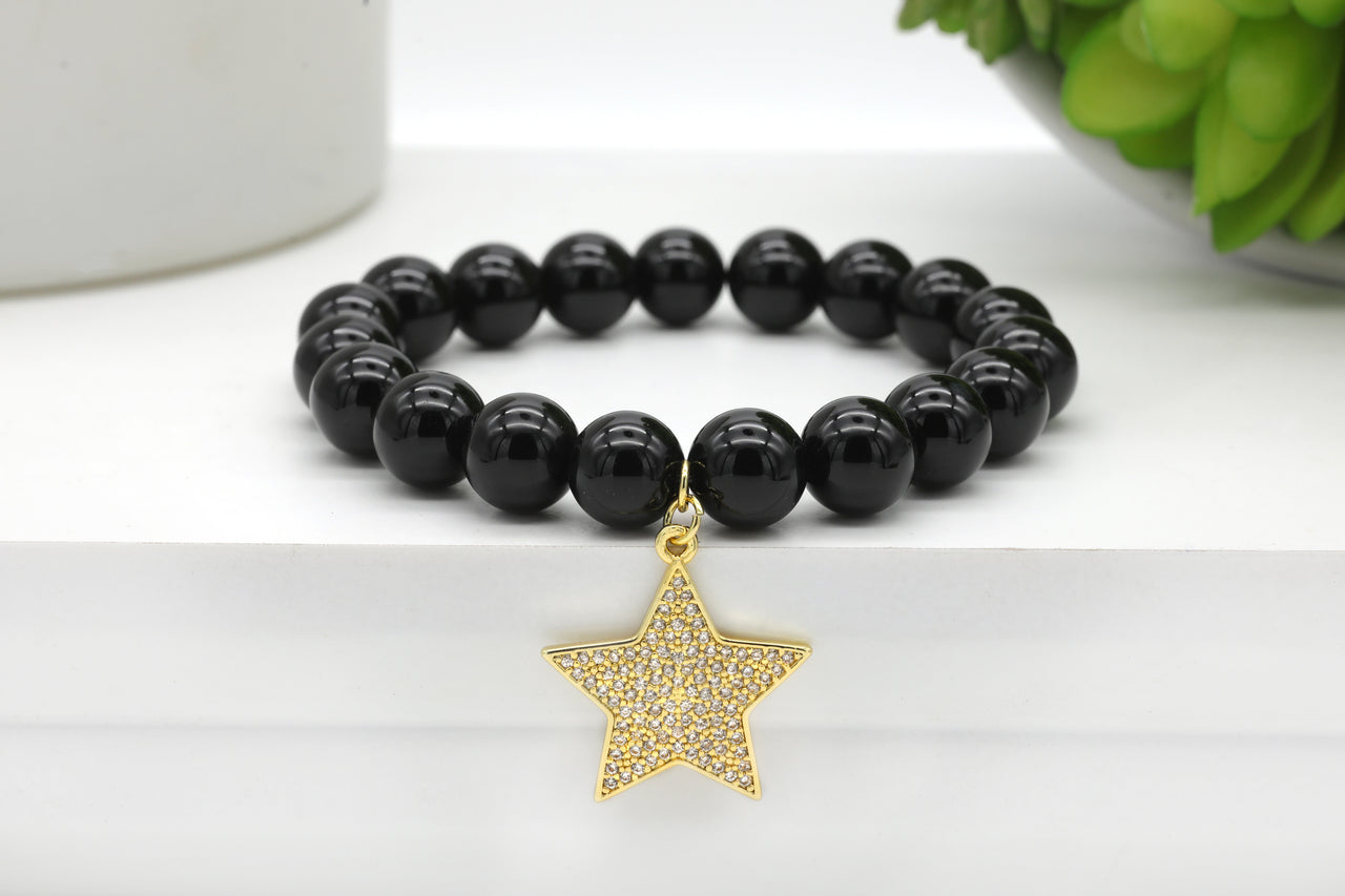 Gold Pave Star Charm