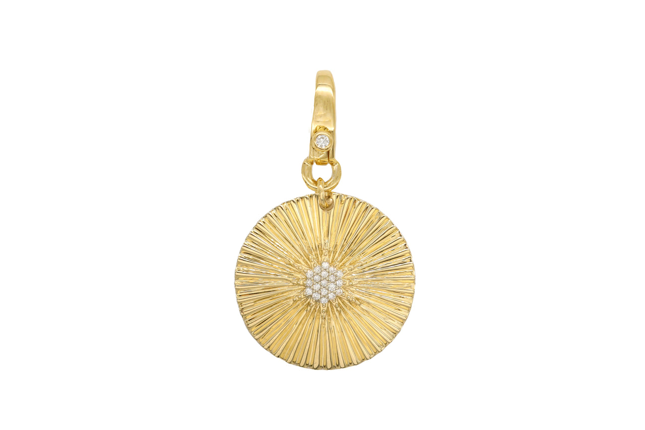 14k Yellow Gold Diamond Star Lobster Clasp Charm