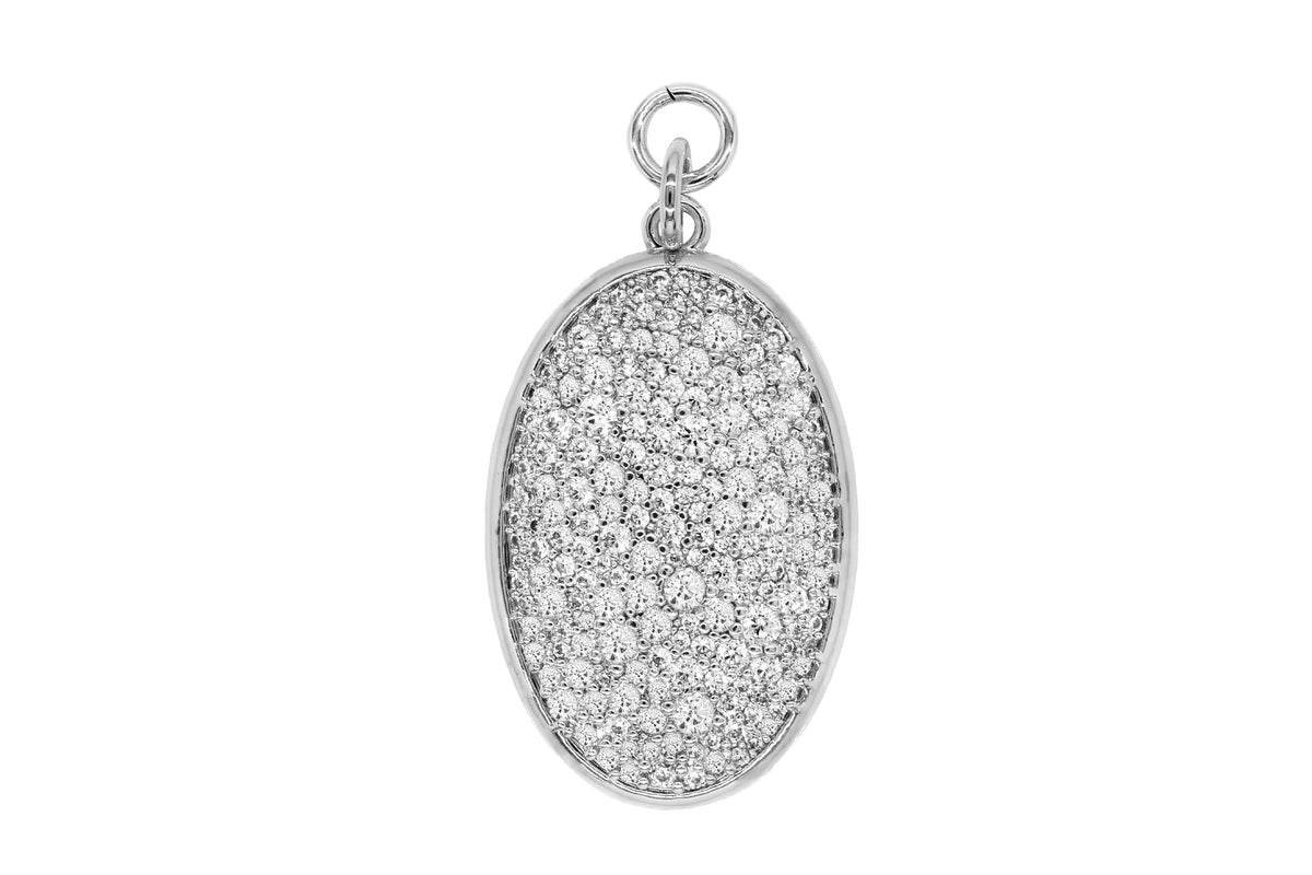 Silver Large Oval Pendant