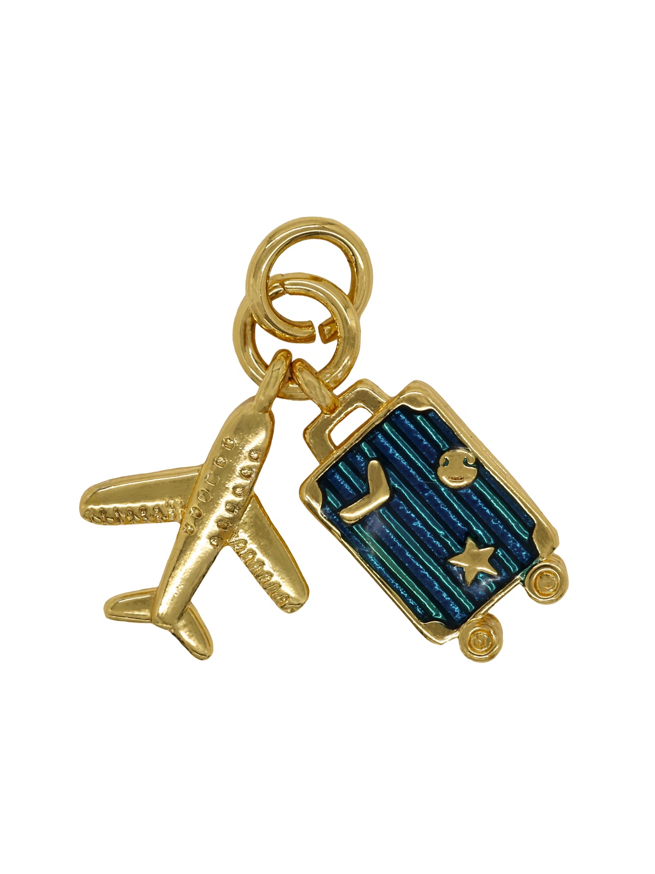 Gold Travel Duo Charm