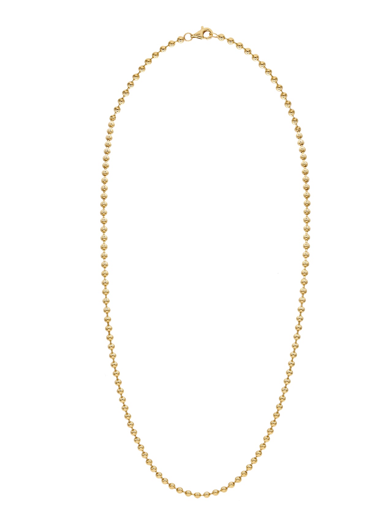 14k Yellow Gold Ball Chain Necklace