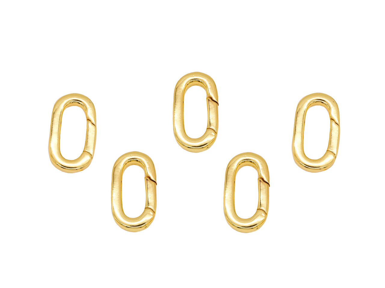 5 Gold Charm Clips