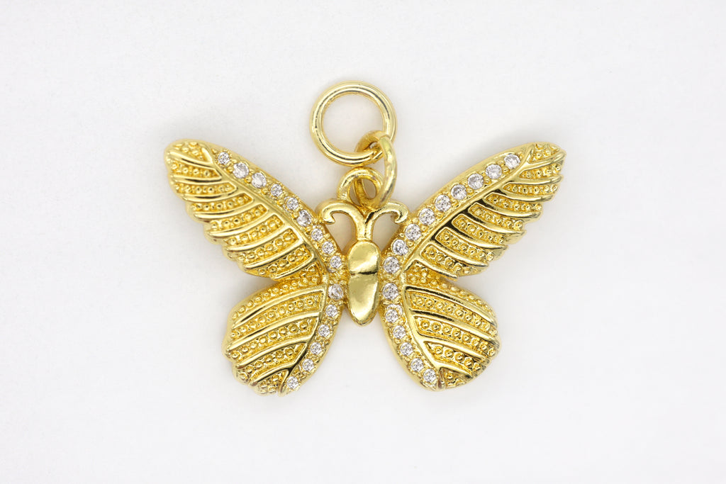 Gold Pave Butterfly Charm