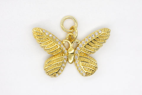 Gold Pave Butterfly Charm