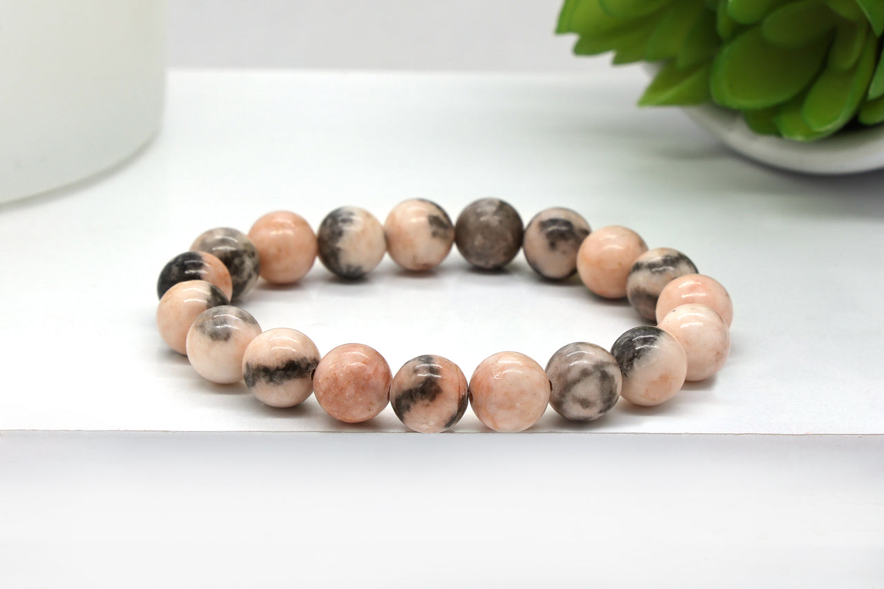Pink Zebra Jasper 10mm