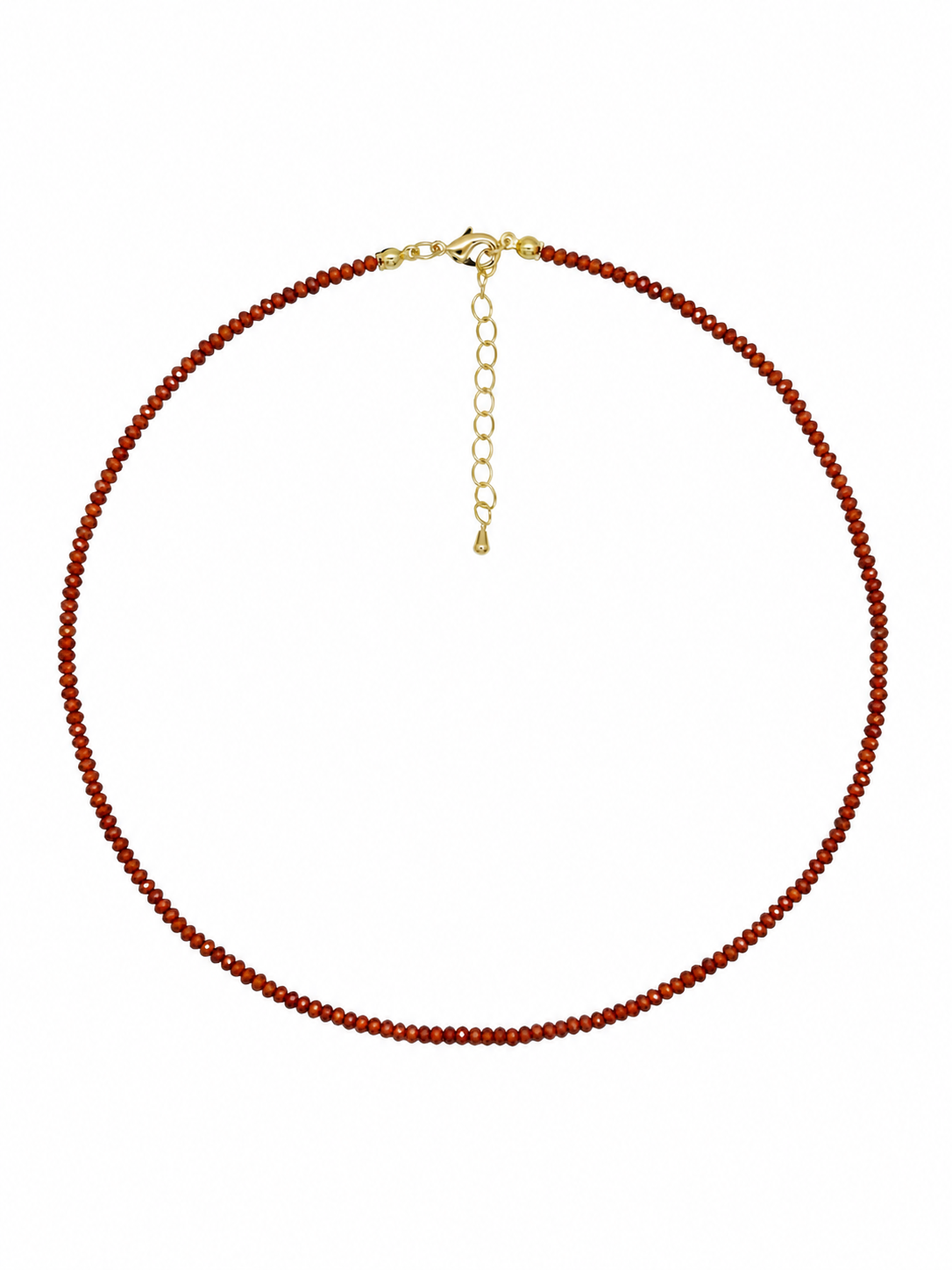 Orange Garnet Faceted Necklace