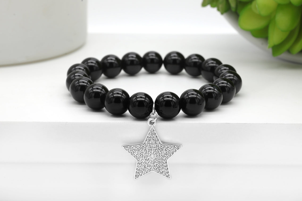 Silver Pave Star Charm