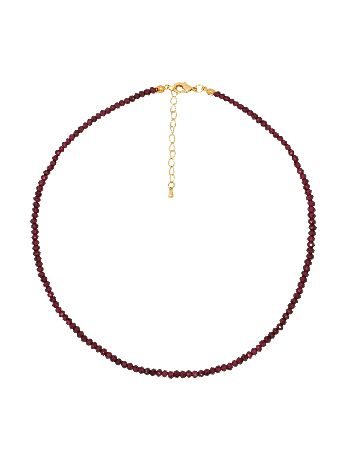 Garnet Faceted Necklace