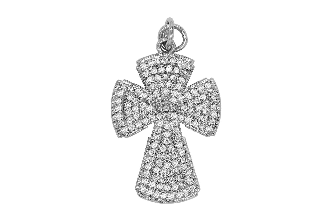 Silver Maltese Cross Charm