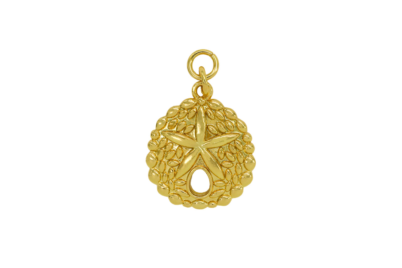 Gold Sand Dollar Charm