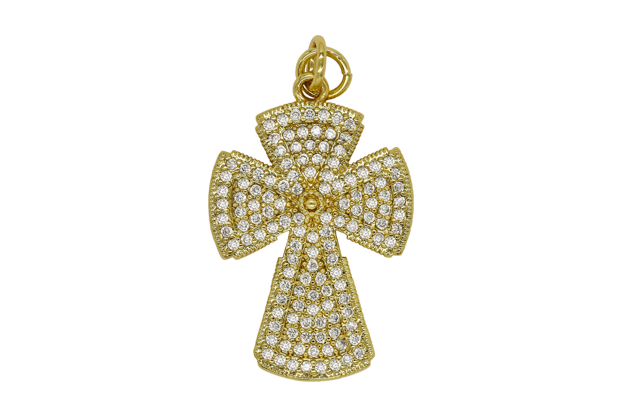 Gold Maltese Cross Charm
