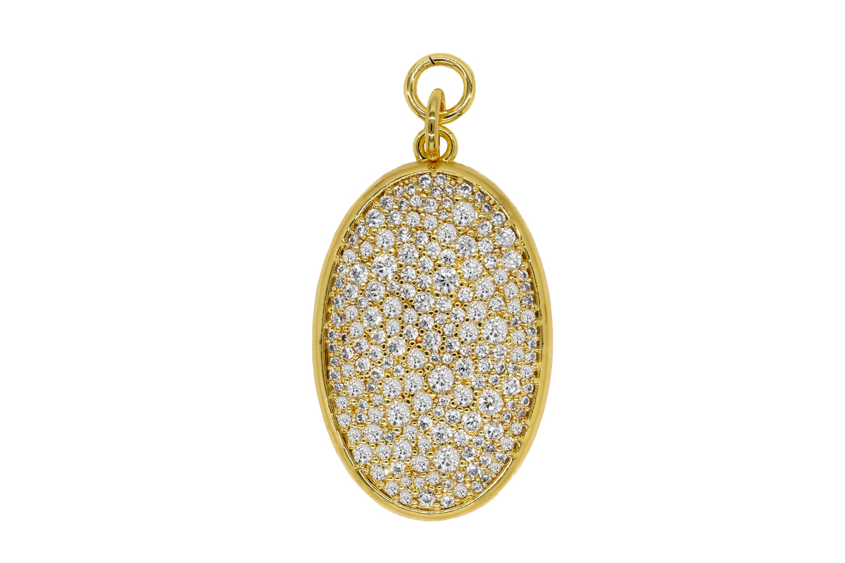 Gold Large Oval Pendant