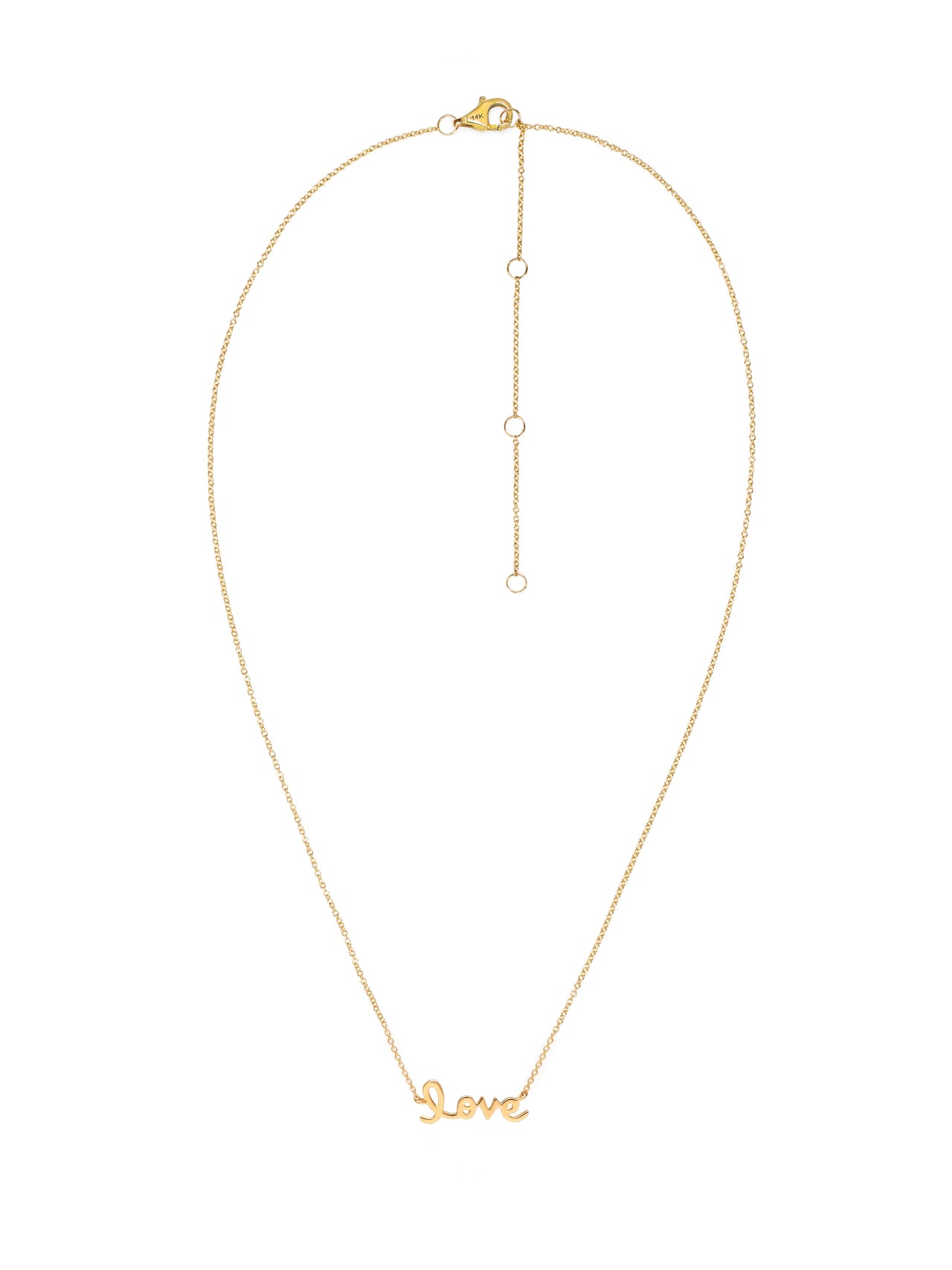 14k Yellow Gold Love Necklace