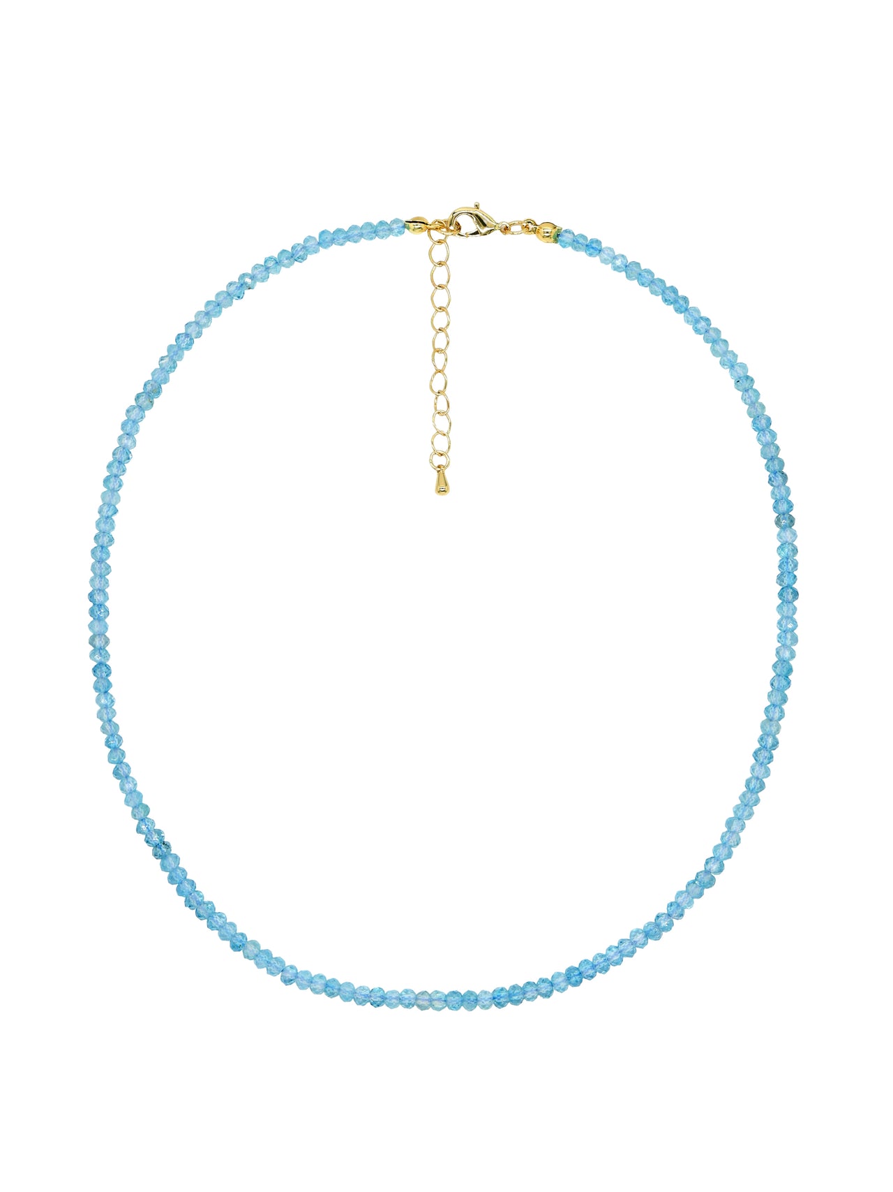 Blue Topaz Faceted Necklace