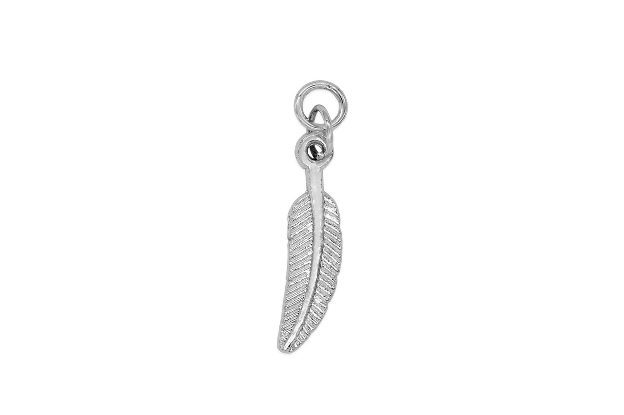 Silver Feather Charm