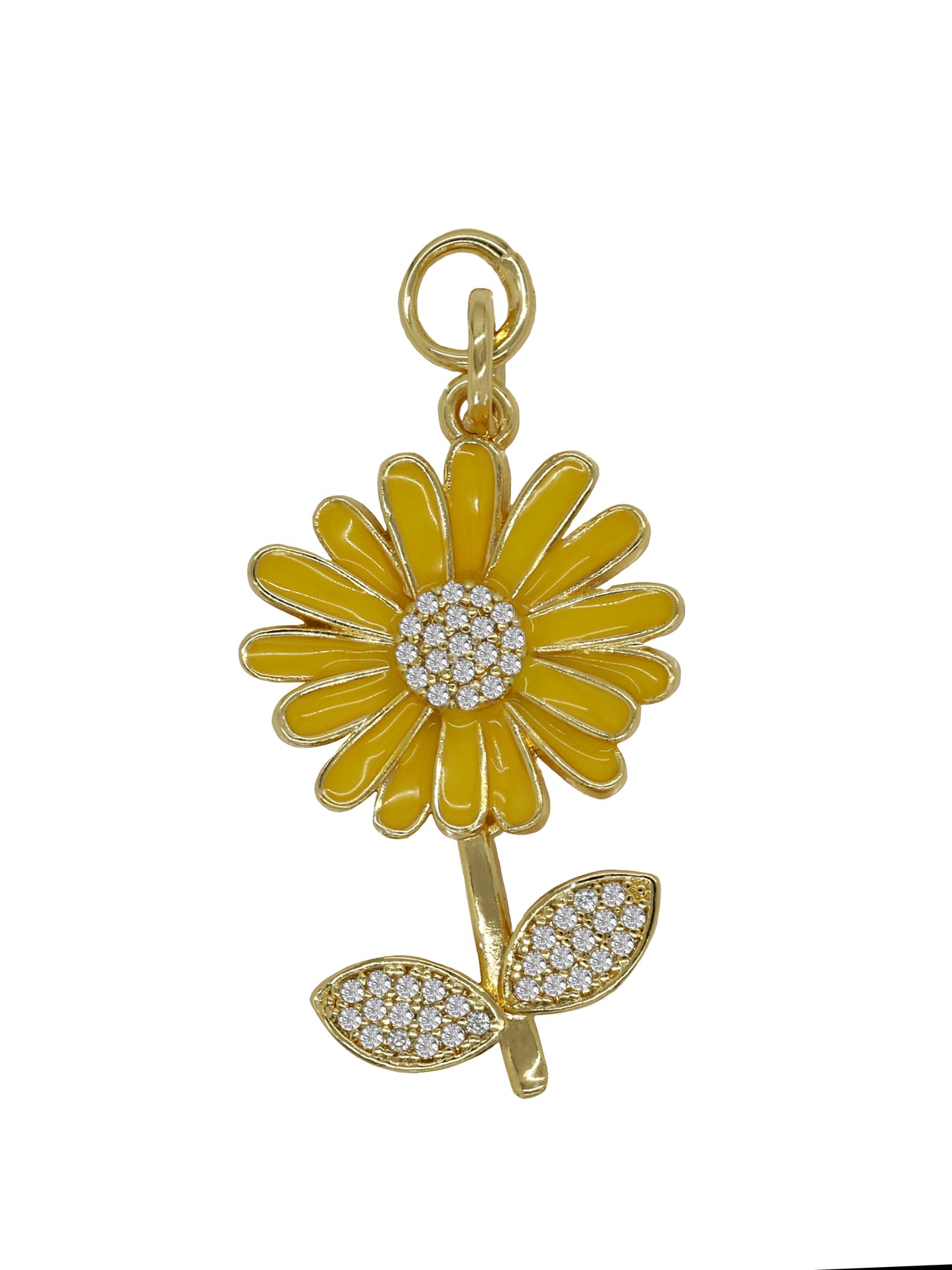 Gold Yellow Sunflower Charm