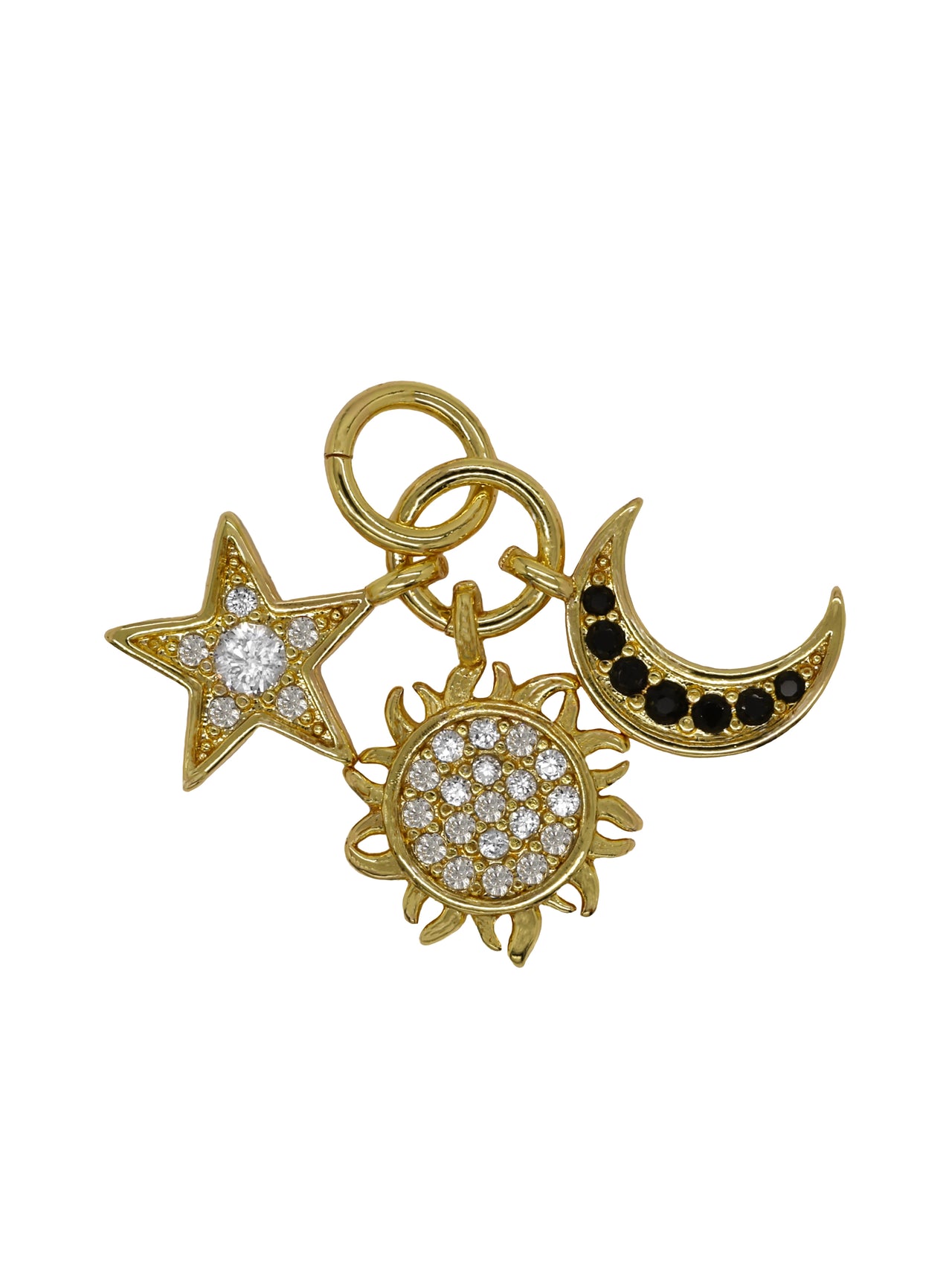 Gold Sun & Moon Trio Charm