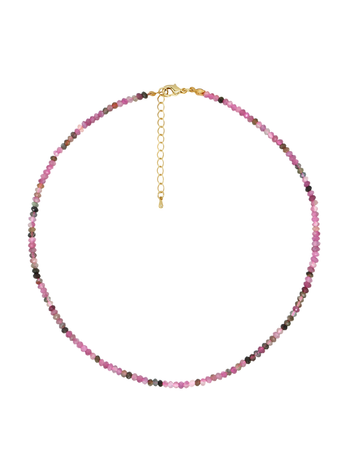 Pink Tourmaline Faceted Necklace