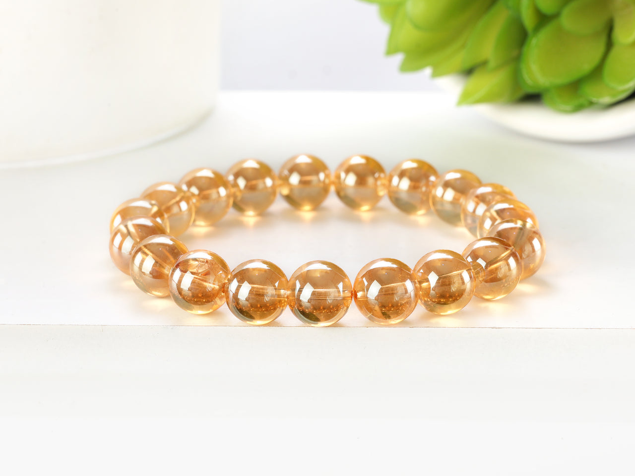 Orange Crystal Stone 10mm