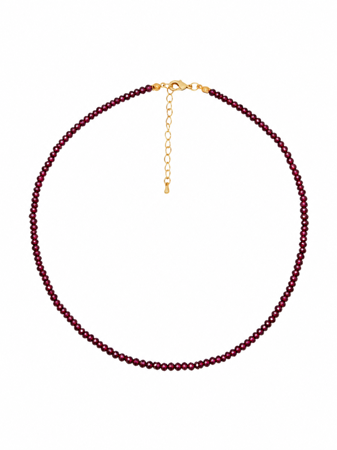 Garnet Faceted Necklace