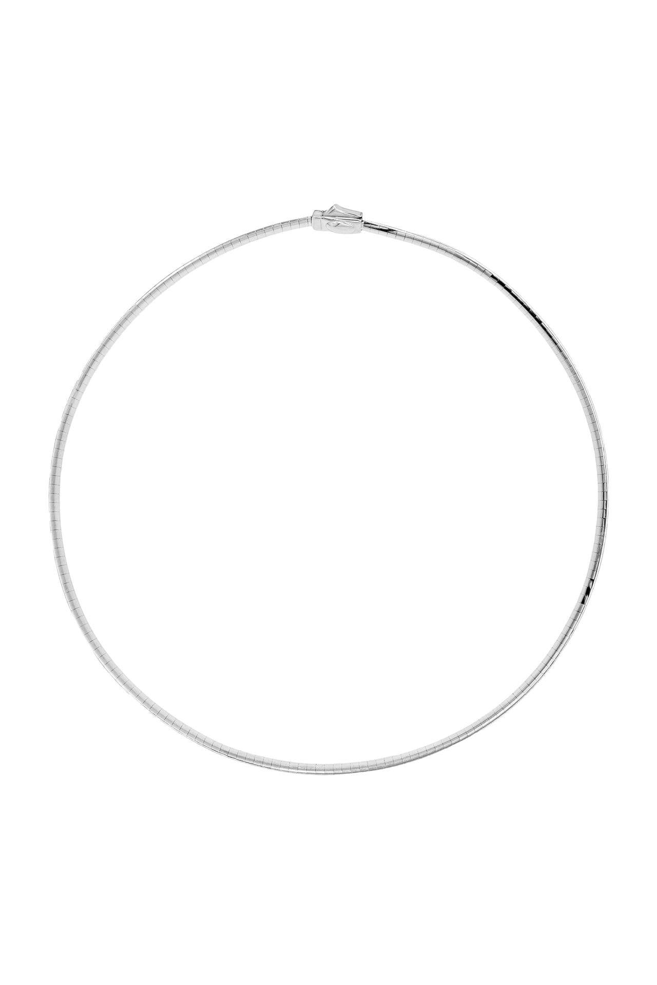 14k Yellow and White Gold Reversible Omega Charm Necklace