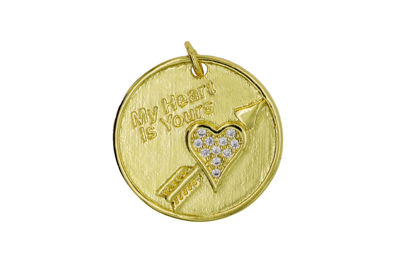 Gold My Heart is Yours Charm