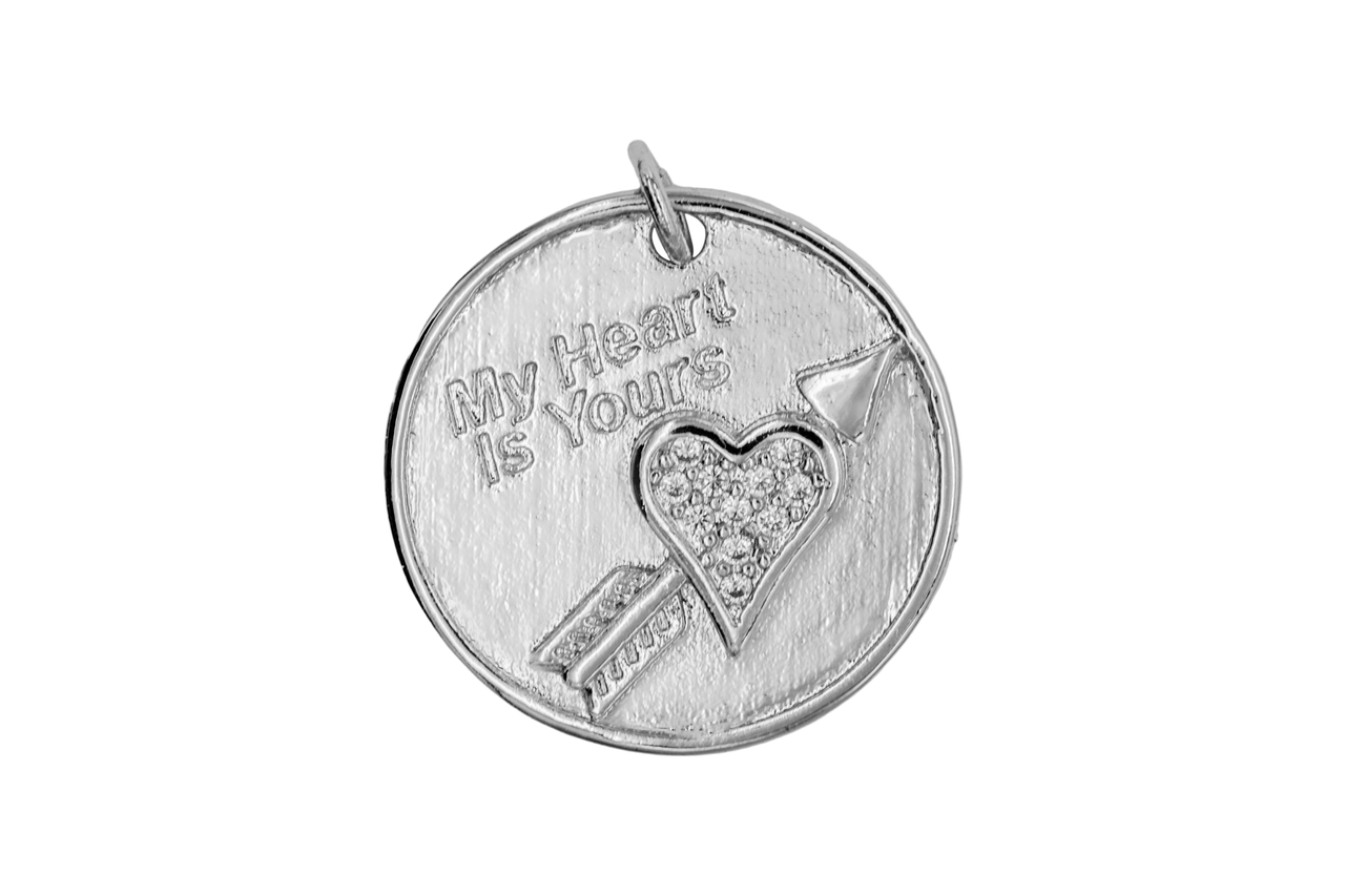 Silver My Heart is Yours Charm