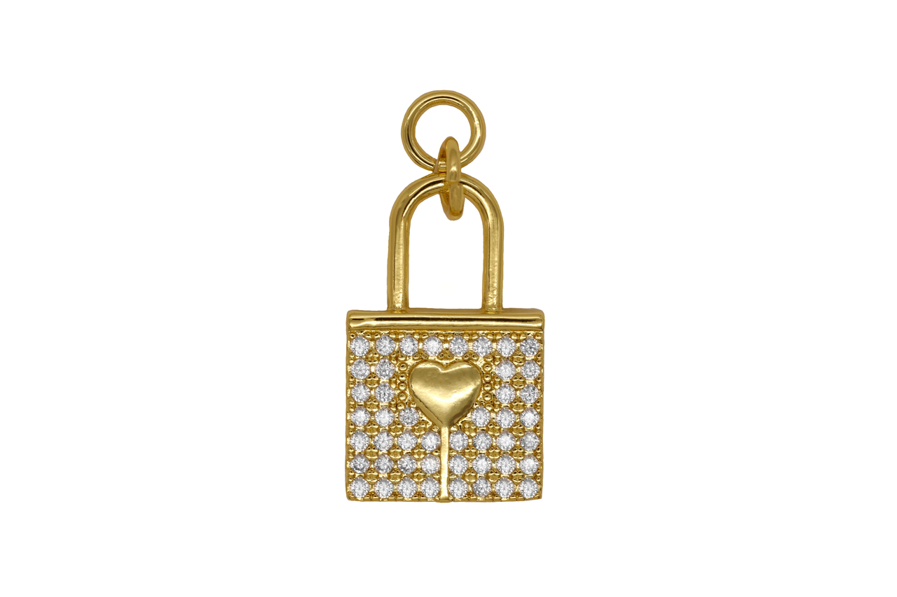 Gold Large Lock Charm