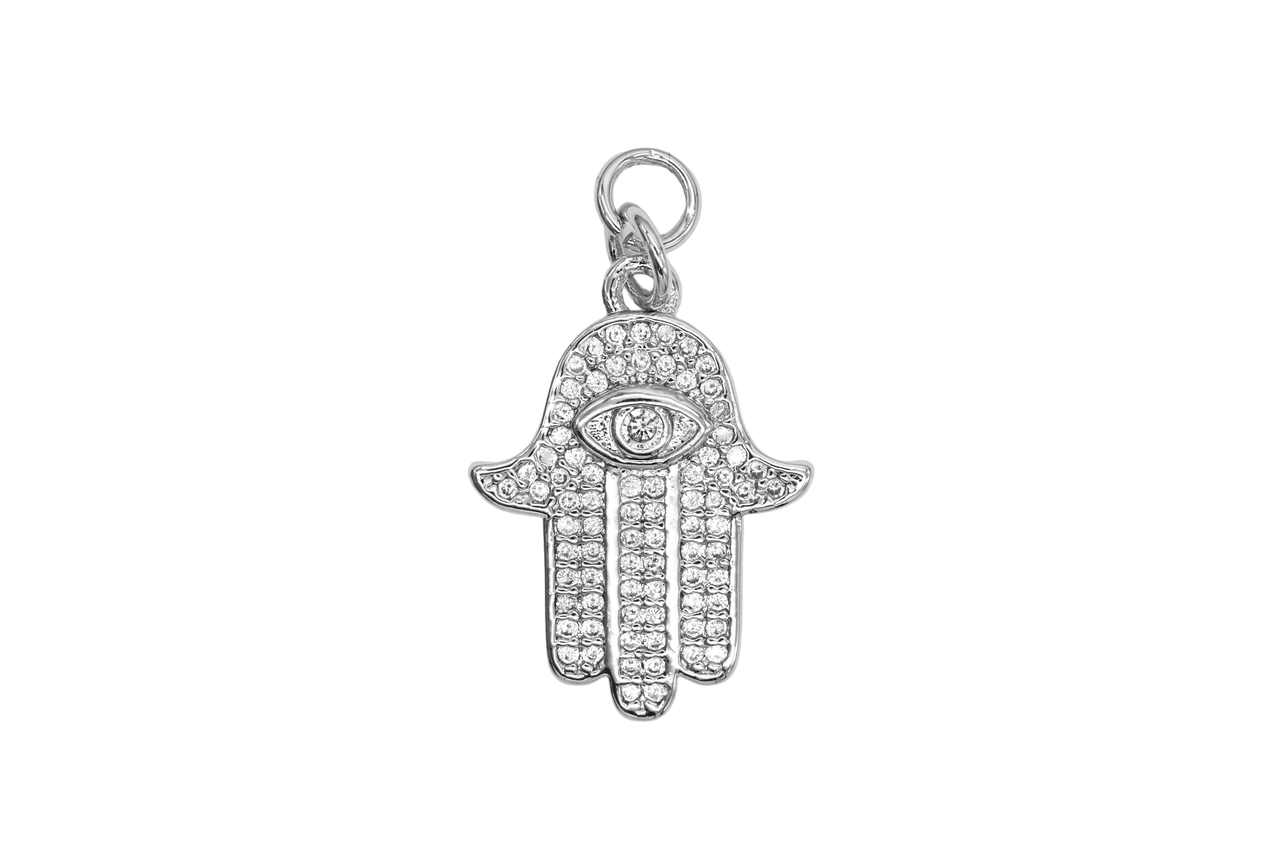 Silver Hand of God Charm