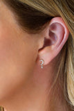 14k White Gold Diamond Moon and Star Earrings