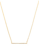 14k Yellow Gold Diamond Bar Necklace