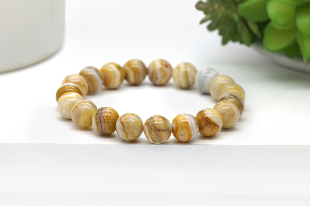 Yellow Banded Agate 10mm