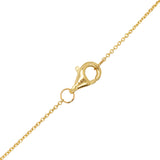 14k Yellow Gold Black Diamond Heart Necklace