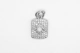 Silver Small Pave Open Star Charm