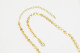 14k Gold Choker Disc Necklace