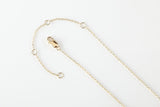 14k Gold Plated Pavè Disc Necklace