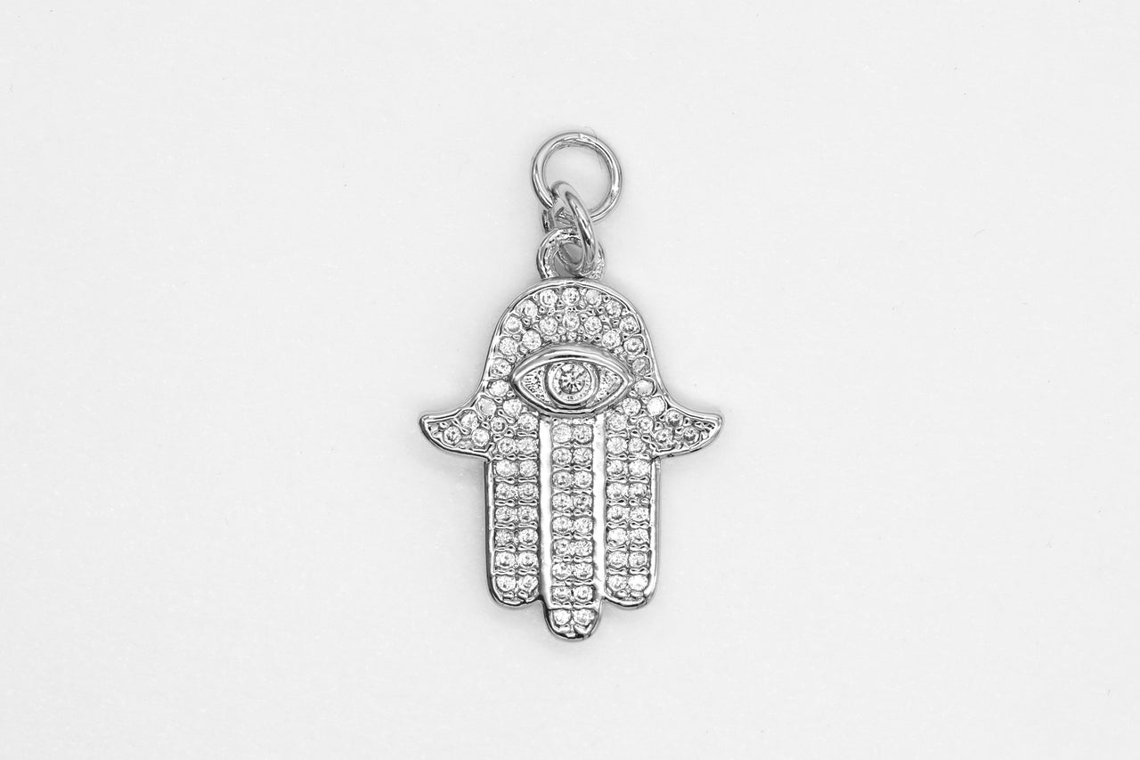 Silver Hand of God Charm