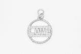 Silver Pave Love Charm