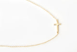 14k Gold Plated Cross Necklace