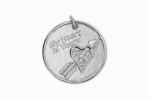Silver My Heart is Yours Charm