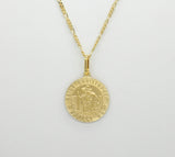 14k Gold Plated St. Christopher Necklace