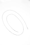 Sterling Silver 30 inch Lariat Mini Paperclip Necklace