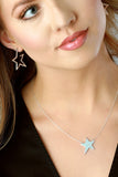 Sterling Silver Star Hoop Earrings