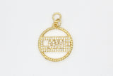 Gold Pave Love Charm