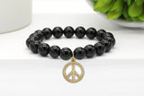 Gold Pave Peace Charm