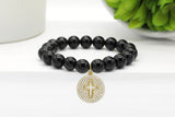 Gold Pave Open Cross Charm