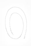 Sterling Silver 30 inch Lariat Mini Paperclip Necklace